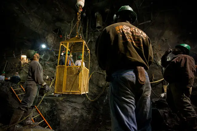 Workers descend 600 below the ground into Water Tunnel #3